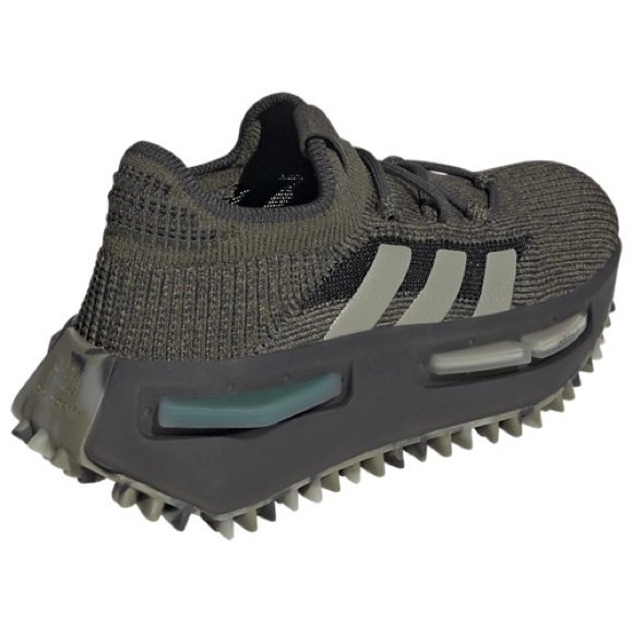 Adidas Kids' Black and Olive Sneakers NMD s1 J - Picture 4 of 5